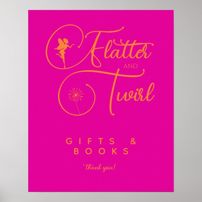 Minimalistiska mjölkgåvor och Bokar från Neon Rosa Poster (Framsidan)