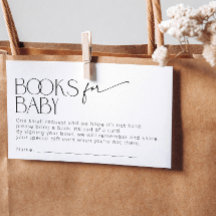 Minimalistiska moderna böcker för baby shower