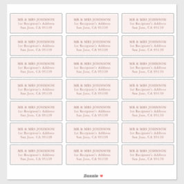 Minimalistiska moderna Bröllop-gästAdressetiketter Klistermärken