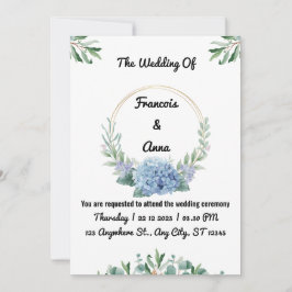 Minimalistiska moderna enkla bröllopsinbjudningar inbjudningar