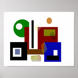 Minimalistiska moderna former av Abstrakt Färg och Poster