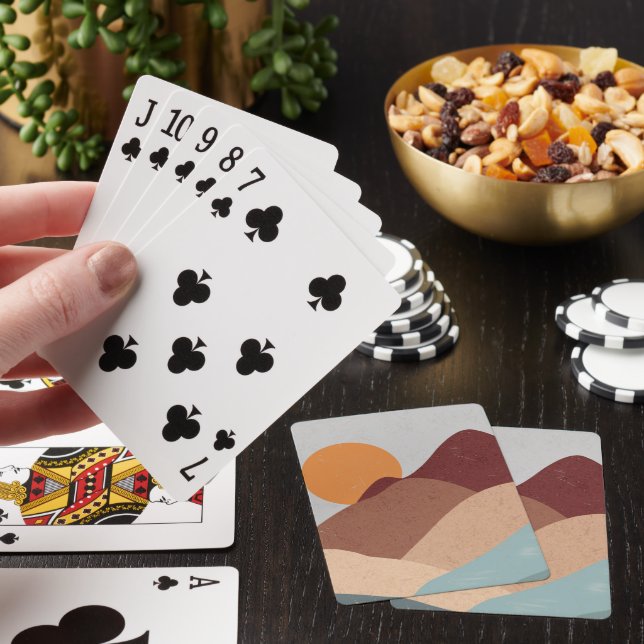 Minimalistiska Moderna Kort Casinokort (På plats)