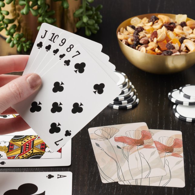 Minimalistiska Moderna Kort Casinokort (På plats)