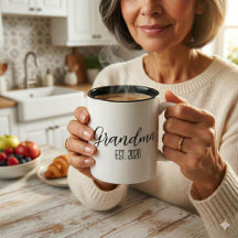 Minimalistiska Mormor Etablerad Svart Skript Text