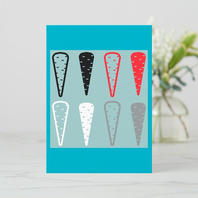 Minimalistiska morot grönsaksikoner inbjudningar (Skapare uppladdad)