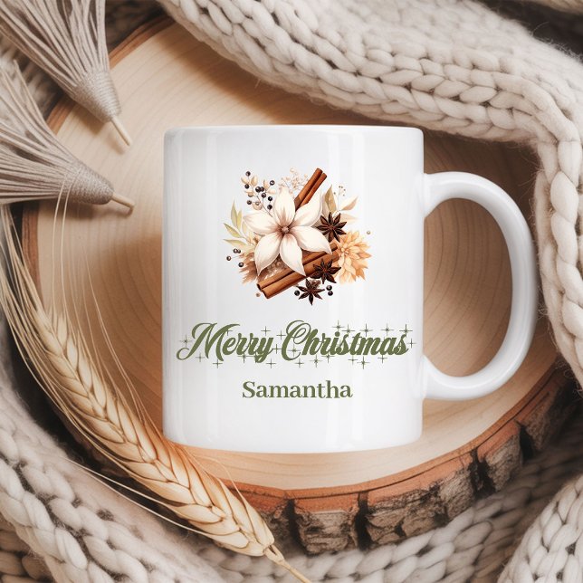 Minimalistiska neutrala nordiska toner anpassat na kaffemugg (Minimal neutral Nordic tones custom name christmas mug

)