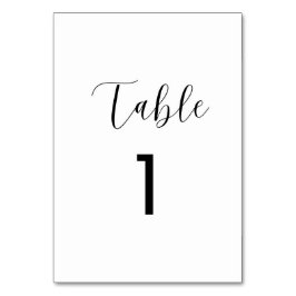 Minimalistiska nummerkort för bord bordsnummer