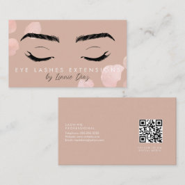 Minimalistiska ögonfransförlängningar Salong Rosa  Visitkort