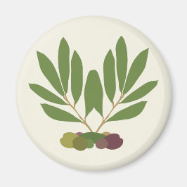 Minimalistiska oliver och Grenar. Magnet