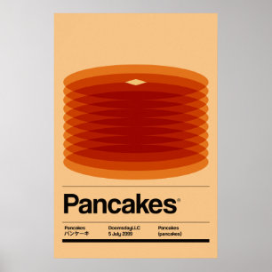 Minimalistiska pancakes poster