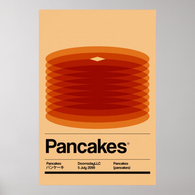 Minimalistiska pancakes poster (Framsidan)