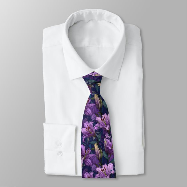 Minimalistiska presenter till pappa liljor blomma slips (Bunden)