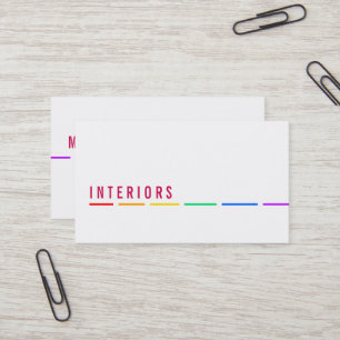 Minimalistiska regnbågsfärgbusinesskort visitkort