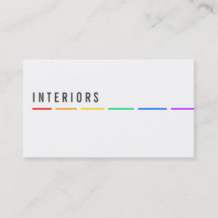 Minimalistiska regnbågsfärgbusinesskort visitkort