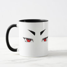 Minimalistiska Röda Animeögon Kopp