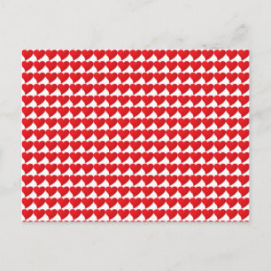 Minimalistiska röda hjärtan mönster moderna Alla h Vykort