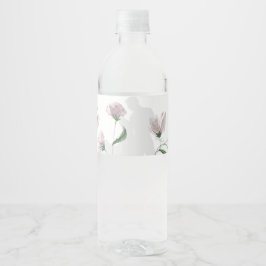 Minimalistiska rosablommiga etiketter för vattenfl
