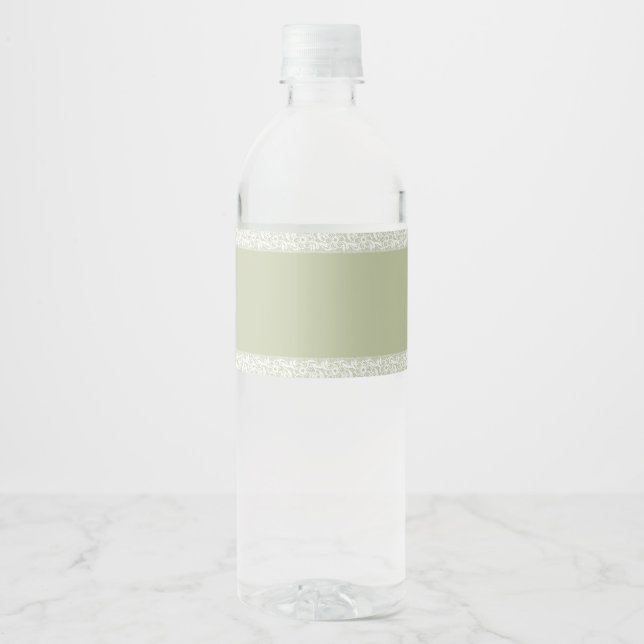 Minimalistiska rosablommiga etiketter för vattenfl (Framsida)
