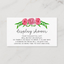 Minimalistiska rosor Display dusch Inkapslingskort Tilläggskort