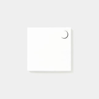 Minimalistiska sedlar från måne efter det att det  post-it block