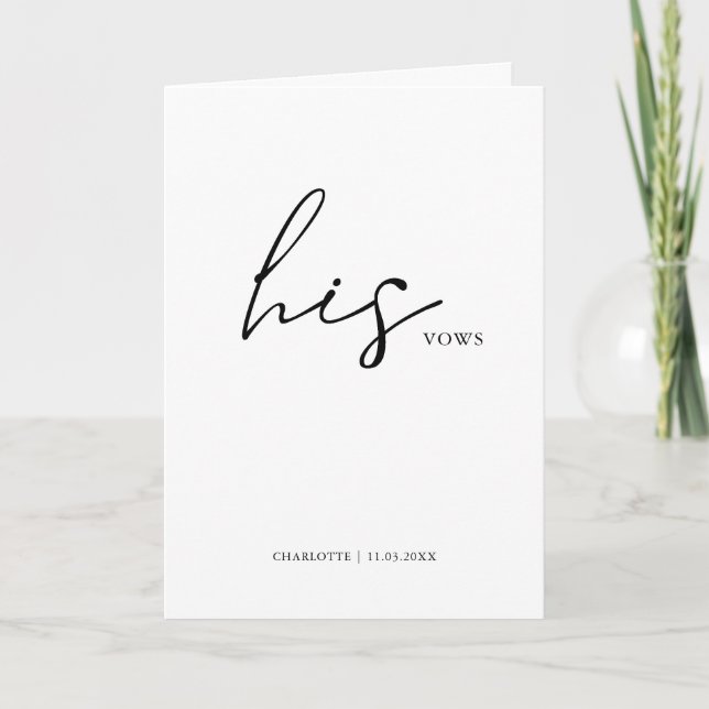 Minimalistiska skript-vyer för hennes visitkort kort (Framsida)