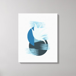 Minimalistiska skuggor av Blue Calming Canvas Art