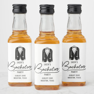 Minimalistiska Snygga Pojkfestgåvor Spritflaskor Etikett