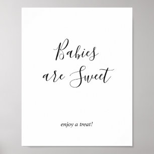 Minimalistiska söta gods Baby Shower-skylt Poster