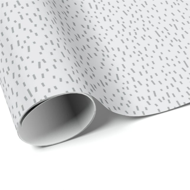 Minimalistiska spridda grå streck presentpapper (Rullad Hörn)