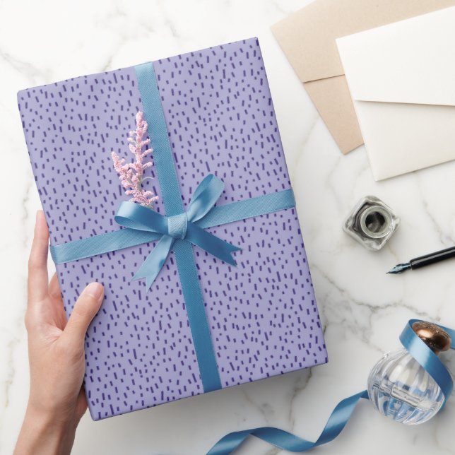 Minimalistiska spridda lila streck presentpapper (Gifting)