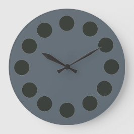 Minimalistiska svarta punkter på Anpassningsbar Fä Stor Klocka