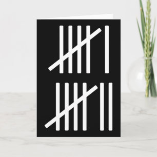 Minimalistiska Tally-märken Räkning 67 Meme Slang Kort
