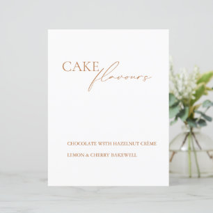 Minimalistiska tortefler wedding-skylt