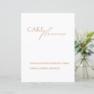 Minimalistiska tortefler wedding-skylt