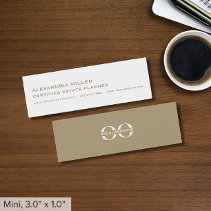 Minimalistiska tunna Affärskort med Logotyp Mini Visitkort