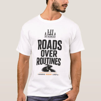 Minimalistiska vägar över rutin-tröja | Djärkt mör T Shirt