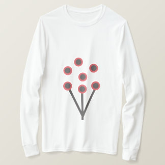 Minimalistiska vallmoväxtdesign t shirt