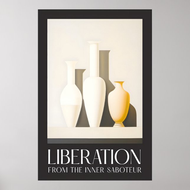 Minimalistiska vaser konsttryck stillhet stilleben poster (Framsidan)