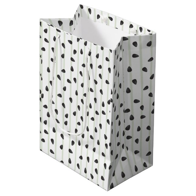 Minimalistiska Vattenmelonfrön och Ränder Sommar T (Framsidan Vinklad)