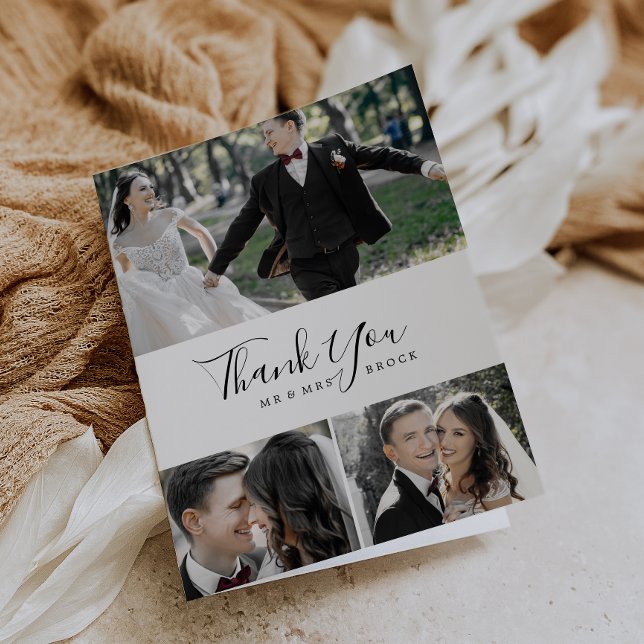 Minimalistiskt 3-fotokollage - tackkort (Skapare uppladdad)