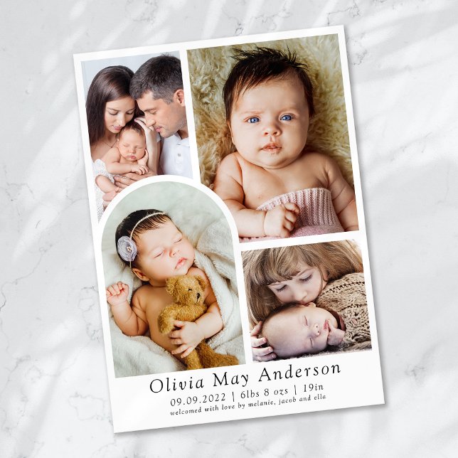 Minimalistiskt 5-foto-båge meddelande (Skapare uppladdad)