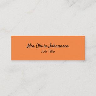 Minimalistiskt Affärskort av färsktangerine Mini Visitkort