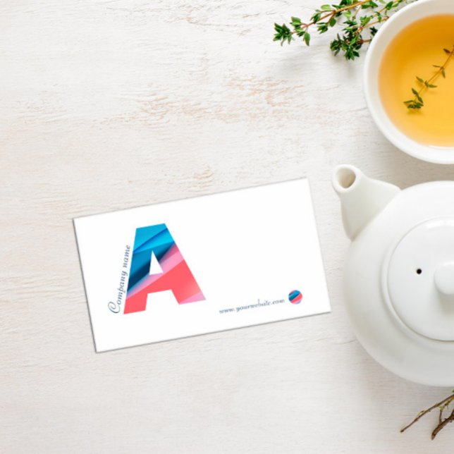 Minimalistiskt Affärskort av monogramtypografi Visitkort (Skapare uppladdad)