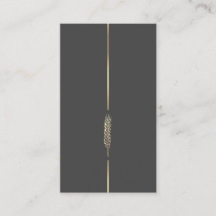 Minimalistiskt Affärskort av vete från Guld Visitkort