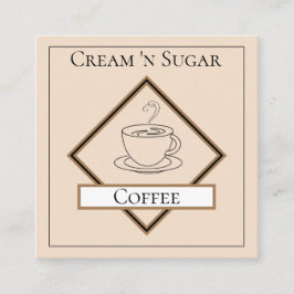 Minimalistiskt Affärskort för kaffeförsäljning Fyrkantigt Visitkort