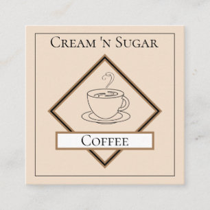 Minimalistiskt Affärskort för kaffeförsäljning Fyrkantigt Visitkort