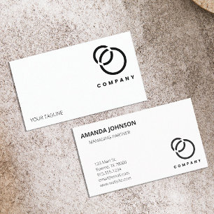 Minimalistiskt Affärskort för Logotyp av anpassnin Visitkort