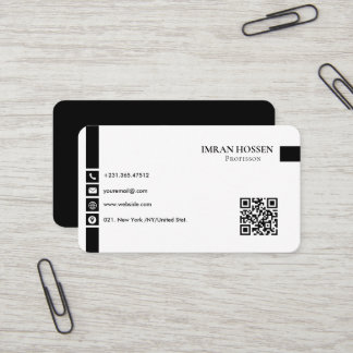Minimalistiskt affärskort för qr-kod visitkort