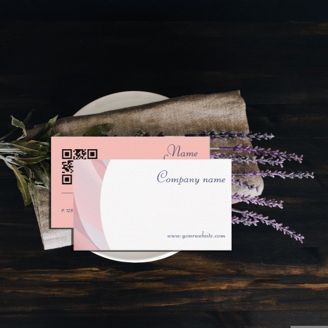 Minimalistiskt Affärskort för QR-kodljus Visitkort (Skapare uppladdad)