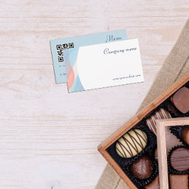 Minimalistiskt Affärskort för QR-kodpastellering f Visitkort